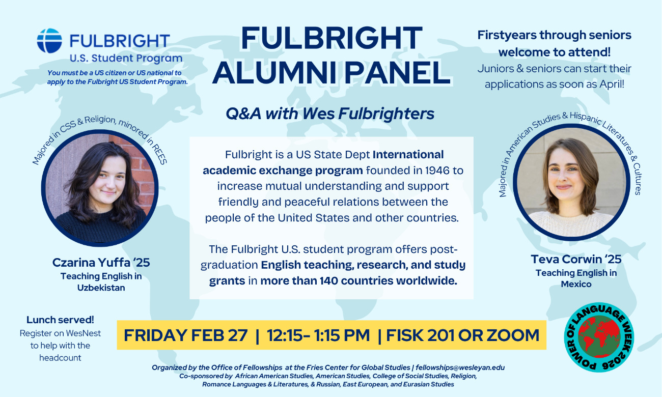 Fulbright event on 2/27/26